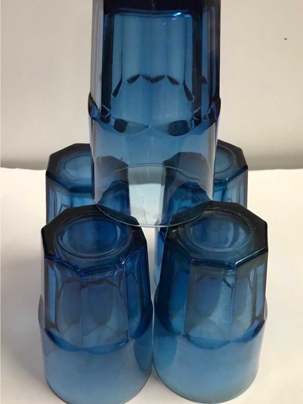 5 Vintage Libbey’s Dura Tuff Cobalt Blue Tumblers/Glasses 12oz - Picture 3 of 4